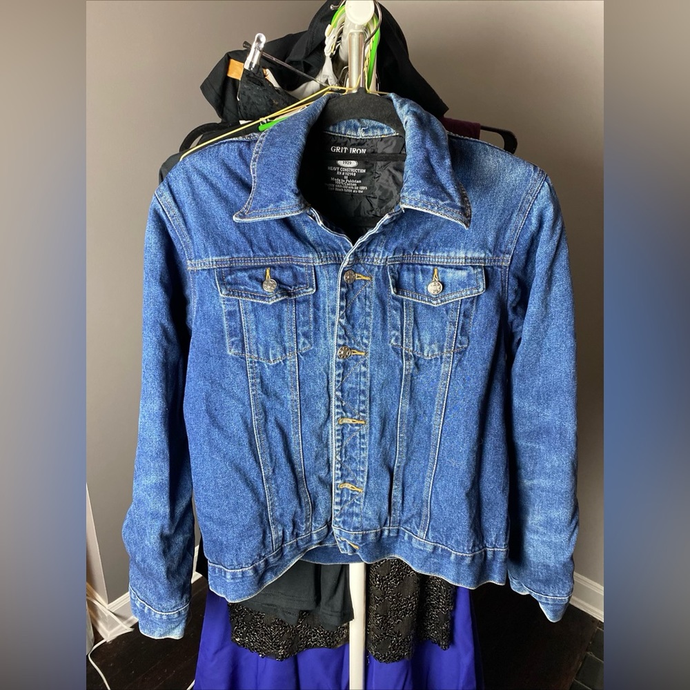 Vintage Grit Iron Workwear Denim Jacket